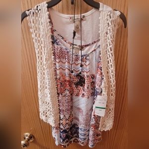 Speechless Young Girl Top with Necklace New Size Large